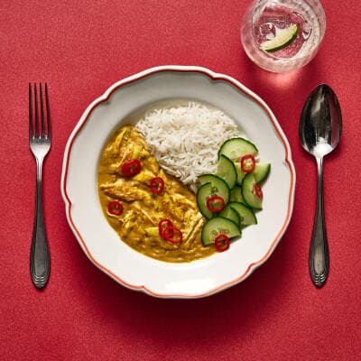 Malaysian-Style Coconut Chicken Thigh With Rice