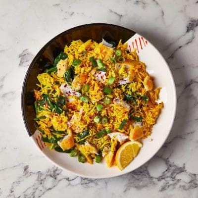 Smoked Basa & Spinach Pilau Rice