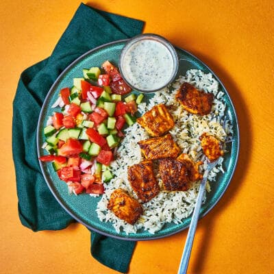 Tandoori Salmon, Mint Raita & Kachumber Salad
